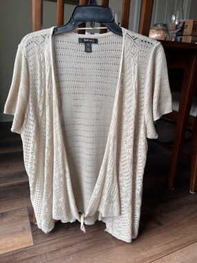 Style & Co. Tan Open Front  SS Cardigan XXL! Wear over sleeveless tops!
